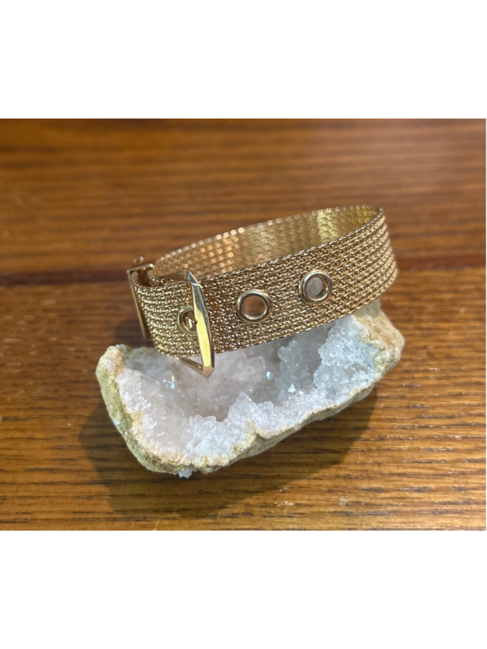Women's Gold Mesh Buckle Bracelet size 6 to 7